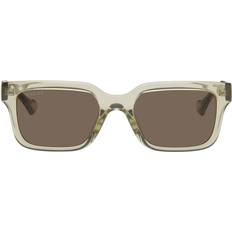 Gucci Herren Sonnenbrillen Gucci Green Rectangular Frame Sunglasses