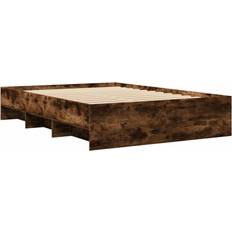 140 cm - 200 cm - Træ Sengerammer vidaXL Smoked Oak Bed Frame 140 x 200 cm