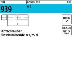 Stiftschraube DIN 939 M 12 x 90 a 2 Einschraubende