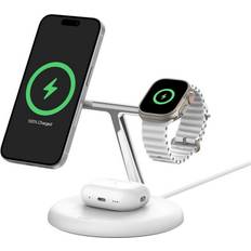 Belkin 3 in 1 Belkin 3 in 1 MagSafe Compatible Qi2 Wireless Charger -White