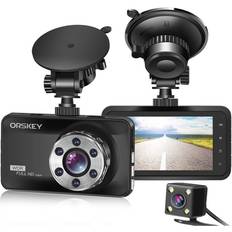 ORSKEY Dash Cam 1080P Full HD Dual Dashboard