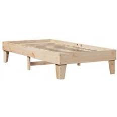 Senge & Madrasser vidaXL Uden Madras 90x190 cm Massivt Fyrretræ Sengeramme