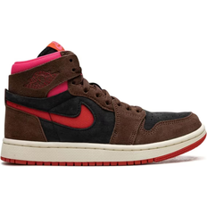 Brune - Dame Basketballsko Nike Air Jordan 1 Zoom CMFT 2 W - Cacao Wow/Black/Hyper Pink/Picante Red