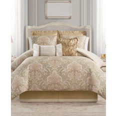 Oro Copriletti Waterford Donegan 6-Pc Comforter Set Queen Bedspread Green, Beige, Gold