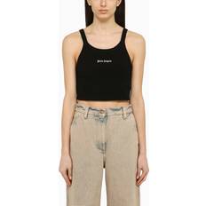 Damen - Wolle T-Shirts & Tanktops Palm Angels Cropped Tanktop Logo-Print - Damen - Schwarz