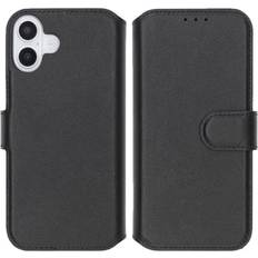 Rvelon iPhone 16 Plånboksfodral Äkta Läder Rvelon Svart