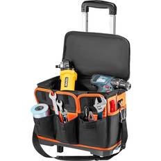 VEVOR Rolling Tool Bag, 14in Tool Bag with Wheels, 17 Pockets Roller Tool Bag, 110lb Load Capacity Rolling Tool Bag w/Wheels, Roller Tool Box w/Two 2.56in Wheels, Rolling Tote w/Telescoping Handle