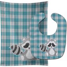 Carolines Treasures BB9165STBU Raccoon Baby Bib & Burp Cloth