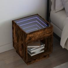 vidaXL with Infinity LED 40 x 40 x 50 cm Bedside Table 40x40cm