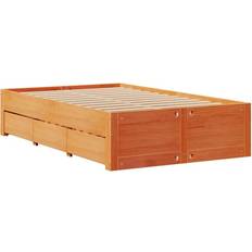 Senge & Madrasser vidaXL M. Skuffer 120 x 190 cm - Brun Sengeramme