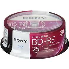 20 bluray discs bd-re rewritable dvd rw 25gb 2x original spindle 25 GB