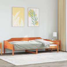 Senge & Madrasser vidaXL Bed Frame 90 x 190 cm Wax Brown Brown