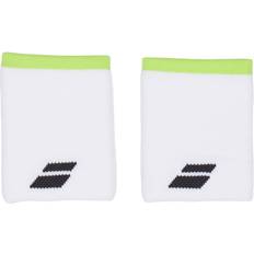 Unisexo Pulseras Babolat Wristband Logo Jumbo White/aer White Yellow, Unisex, Udstyr, Armbånd, Padel