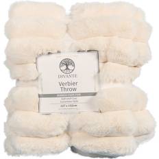 Divante Verbier Faux Fur Throw - Ivory - Blankets White