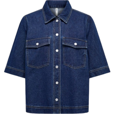 Only Belle Denim Shirt - Blue/Dark Blue