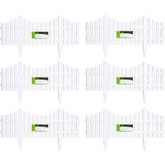 Samuel Alexander 6 x 33 cm Picket Fence Garden Edging Set of 4