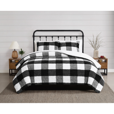 Cannon Cozy Buffalo Check Comforter Set 3 pcs - Bedspread Multicolor, Black (264.16x228.6)