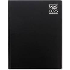 Silver Calendars Letts Rhino A4 Day Diary 2025 - Black