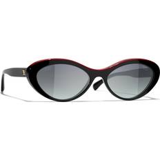 Chanel Oval Sunglasses - Black