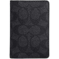 Gray Card Cases Coach Id Wallet In Signature Canvas - Charcoal/Black