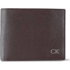 RFID Blocking Wallets & Key Holders Calvin Klein Men's RFID Leather Minimalist Bifold Wallet - Brown River Print