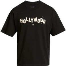 Amiri T-Shirts Amiri Hollywood Shotgun Oversized Tee - Black