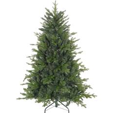 Plastic Christmas Trees Homcom Realistic Hinged Green Christmas Tree 150cm