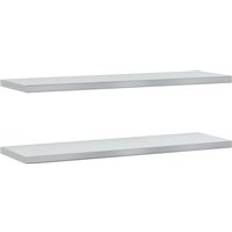 Acier inoxydable Meubles vidaXL Shelves 100 x 30 x 3 cm 2 pcs Wall Shelf