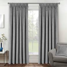 Enhanced Living Oxford Velvet 100% Blackout Curtain 66 x 72 in - Red 168x183cm