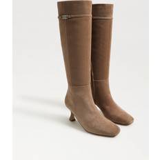 Nine West Green Shoes Nine West Chicke Block Heel Knee High Boots - Taupe Suede