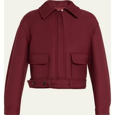 Elastane/Lycra/Spandex - Women Coats Lucky Brand High Rise Seamed Corduroy Stevie Flare - Burgundy