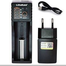 LiitoKala Liitokala lii 402/ lii -202/ lii -100/1.2v/3.7v 18650/26650/18350/16340/18500/ aa aaa nimh litium batterilader 5v 2a støpsel