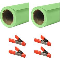 Fonds Photo Savage Widetone Seamless Background Paper, 86&quot x 36' Mint Green 2-Pack with Clamps