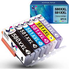 ONLYU PGI-580 CLI-581 Compatible Ink Cartridges for PIXMA TS8150 TS8151 TS8152 TS8250 TS8251 TS8252 TS8350 TS8351 TS8352 TS9150