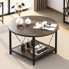 YitaHome Round with Storage Shelf Coffee Table