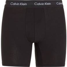 Green - Men Men's Underwear Calvin Klein Cotton Stretch Boxer Briefs 3-pack - Black