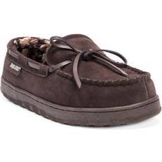 Children's Shoes Kickers Paul Printed Berber Suede Faux Fur Slipper - Chocolate