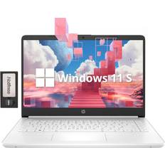 White Laptops HP 14" HD Lightweight Laptop Intel Celeron N4120