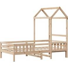 Senge & Madrasser vidaXL Husseng 75x190 cm Massivt Fyrretræ Sengeramme