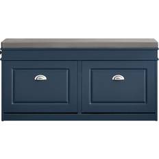 Blå Skostativ SoBuy Hallway Bench Shoe Shoe Cabinet FSR64-B Shoe Rack