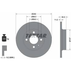 Textar Bremseskive For Bag L P Abarth 500 595 500C 595C 695C