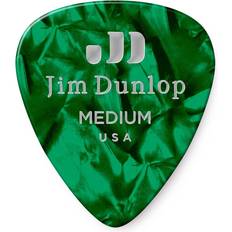 Medium Picks Dunlop Celluloid Guitar Picks, Medium, Green Pearloid, 72-Pack