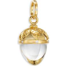 Pandora Or Breloques et Pendentifs Pandora Glow-in-the-dark Firefly Dangle Charm Glass 14k gold plating Yellow