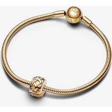 Femme - Or Breloques et Pendentifs Pandora Gold Knotted Hearts Clip Charm