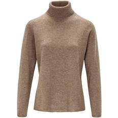 Beige Pumps Rollkragen-Pullover - Beige