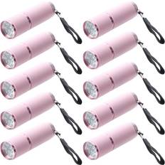 Pink Camping Lights Exogio 10X Outdoor Mini Pink Rubber Coated 9-LED Flashlight Torch