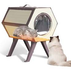 Aivituvin Indoor/Outdoor Heated Cat House - Durable PP Construction