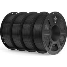 3D Printing Elegoo PLA Filament 1.75mm Black 4KG, 3D Printer Filament Dimensional Accuracy 0.02mm, 4pcs 1kg Spool(2.2lbs) Fit Most FDM 3D Printers