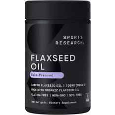 Sports Research Extra Strength Flaxseed Oil Softgels 1242mg (200 Count)