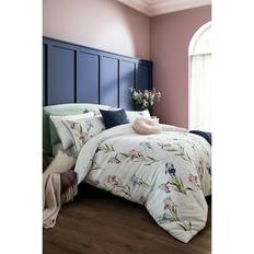 Laura Ashley Hawling Irises Set Super King Duvet Cover White, Purple